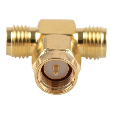Adapter Trójnik SMA Plug do 2x SMA Jack - Umożliwia dopasowanie koncówek przy podłączaniu anten