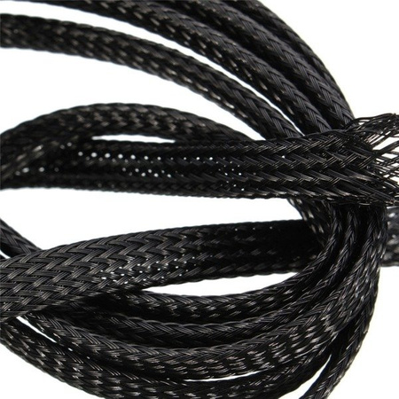 Oplot Poliestrowy Black 10mm - Elastyczna Plecionka na Przewody - 1mb